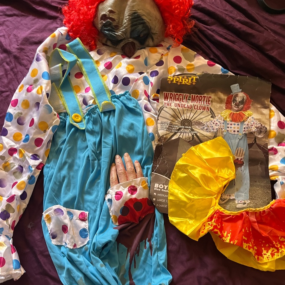Boys Undead Clown Costume